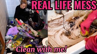 EXTREME ALL DAY CLEAN FOR FREE! 💝 Messy house cleaning motivation 🤩