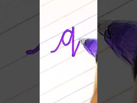 How to write letter 'q' in cursive handwriting #handwriting #shorts