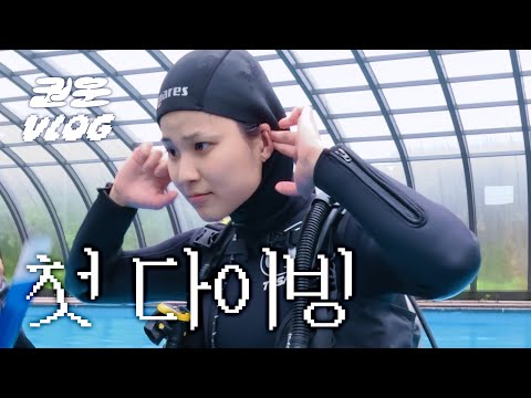 첫 바다 다이빙 후 반응 | 오픈워터에서 어드밴스드까지 [제주 다이빙 VLOG]