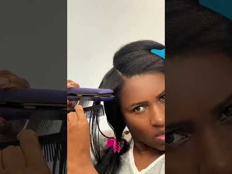 Silk press at home #hairstyle #hair #hairtutorial #naturalhair #silkpressroutine #silkpress