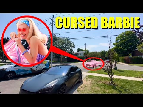 security camera catches CURSED BARBIE OUTSIDE OUR HOUSE !? ( she captured JANA)