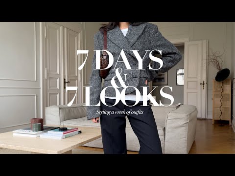 7 Days & 7 Looks | Transitional Outfits (more or less) | Somewhat minimal wardrobe