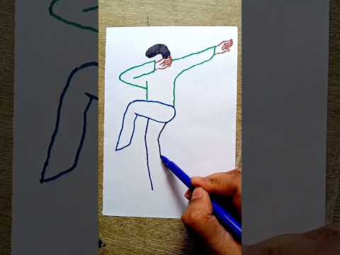 drawing a boy dancing ||easy drawing tutorial for beginners || #youtubeshorts #shorts #shortvideo