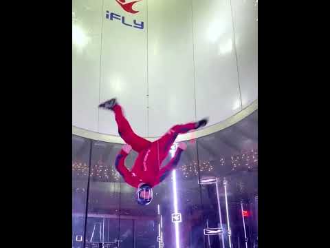 Upside Down Helicopter Trick at iFLY Indoor Skydiving Wind Tunnel #shorts