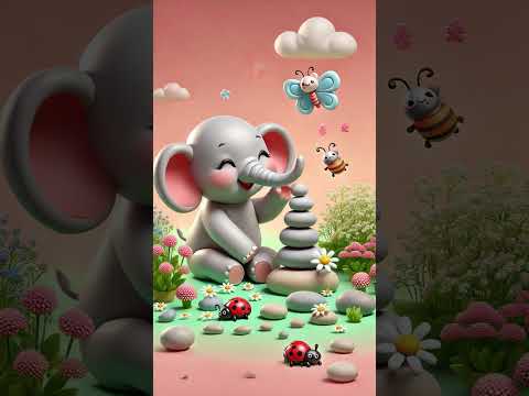 Baby Elephant’s Story Melody: Lazy Days to Blossoming Wonders #cute #song #3d #elephant