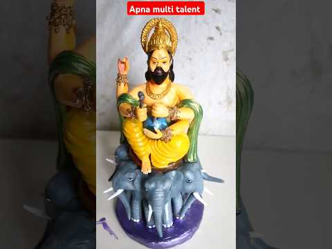 Vishwakarma murti making || How to make Vishwakarma murti #Shorts