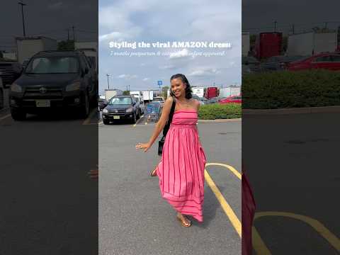 Styling the viral Amazon dress: postpartum approved!! #dress #amazon #viral #mom #pink #ootd #summer