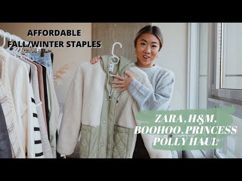 FALL WINTER HAUL | Zara, H&M, Princess Polly, Boohoo