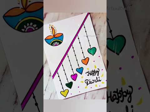 Handmade Happy Diwali greeting Card 🪔#shorts #trending #viral #diwalicardmaking #card #diy #greeting