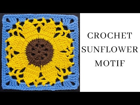 Crochet Sunflower Motif