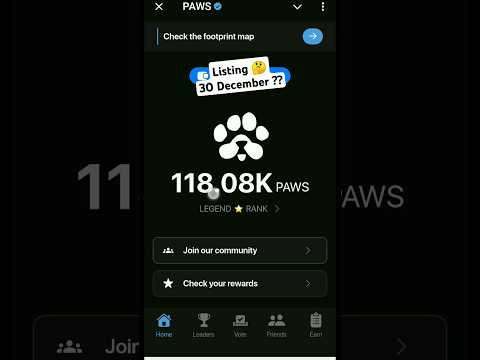 Paws Airdrop Listing 30 December,Paws Cult, Paws Airdrop Join Now Earn Tokan Free