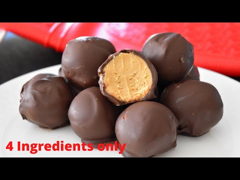 4 Ingredients peanut Butter Truffles