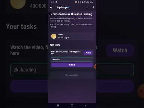 TapSwap Secrets to Secure Business Funding Video Code || TapSwap Code Today 4 September