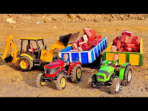 Bricks 🧱 Loading in John Deere 5310 & Mahindra 575 Di Tractor + Trolley |