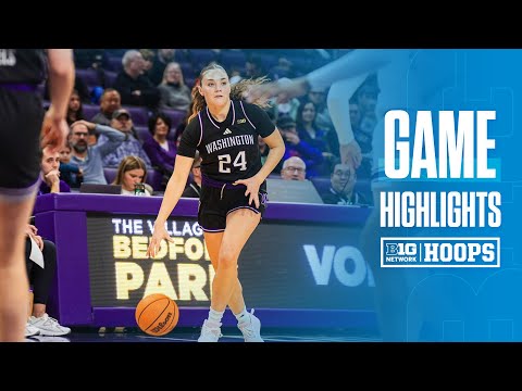 Washington at Northwestern | HIGHLIGHTS | Big Ten Women's Basketball | 12/282024