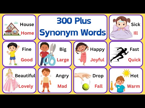 Synonyms in English | 300 Plus Synonym Words | Opposite Words | Expand Your Vocabulary