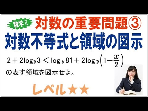 対数不等式の領域の図示