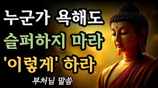 누군가 욕해도 슬퍼하지 마라 '이렇게' 하라ㅣ남이 주는 쓰레기 안 받으면 그만이다ㅣ부처님 말씀ㅣ불교 명언