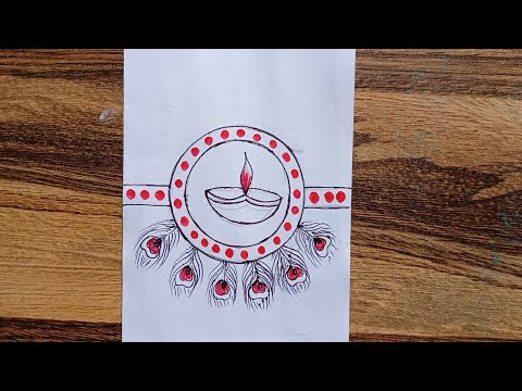 Diwali diya drawing easy / How to draw a Diwali diya step by step.