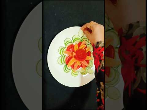 Beautiful salad decoration ideas!#shortvideo #shortvideo #shorts #shortsfeed #saladplatter #healthy