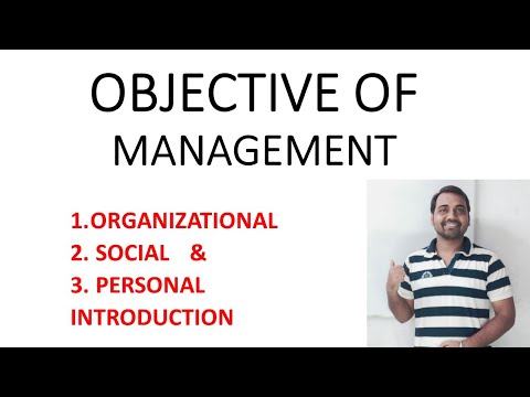 🔴 Objective of management||Organization||social||Personal||