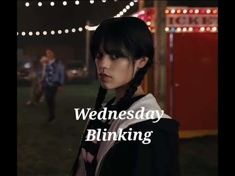 WEDNESDAY Blinking 😱🤯 #Wednesday #netflix #theadamsfamily