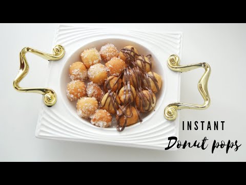 4 ingredient Instant Donut Pops || No Yeast Donuts || Asheescookbook