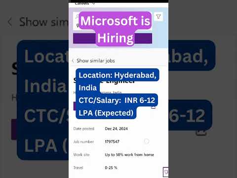 Microsoft Recruitment 2024 #jobs #shorts