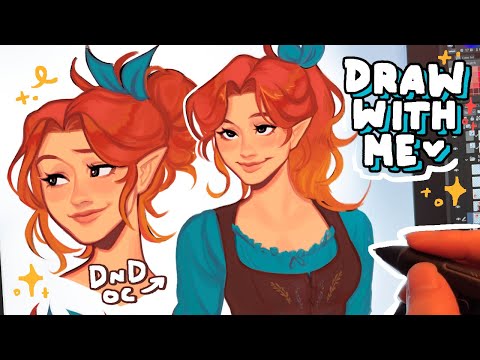 ♡ drawing and talking about my DnD Character