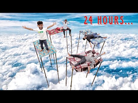 Living 24 hours on world's tallest bed challenge