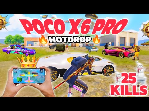 Poco x6 pro🔥 hotdrop rush gameplay 25 Kills🔥