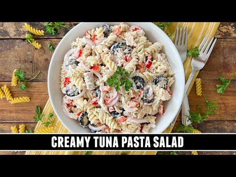 HEALTHY Creamy Tuna Pasta Salad | Seriously GOOD 20 Minute Recipe