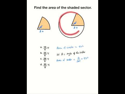 Find The Area Of The Shaded Sector | Geometry Problem