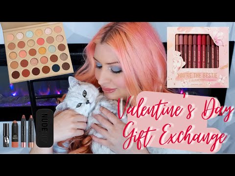 Valentine's Day Gift Exchange / ColourPop / Nudestix  / Scottish Straight naps in my arms