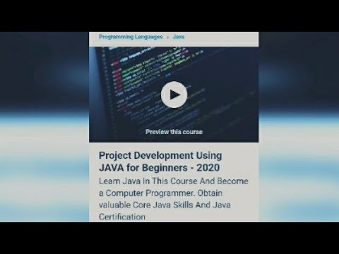 Project Development Using JAVA for Beginners || Fʀᴇᴇ Udemy Courses Series Episode-2: (04/01/2021)