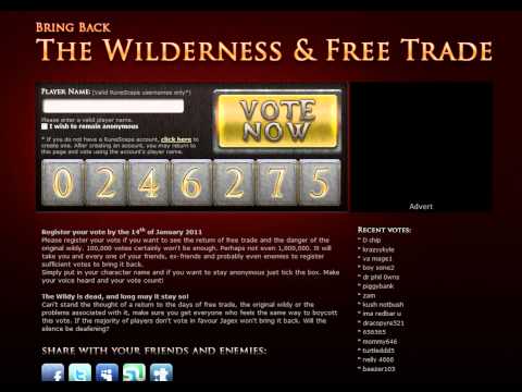 Runescape Return of Wild &  Free Trade Vote NOW!