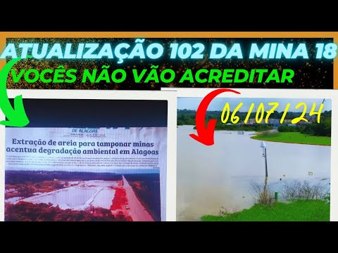 Atualização 102 da Mina 18 da BRASKEM no Mutange | Maceió | Alagoas Brasil | visto de cima em 2.7K