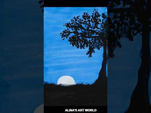 Moonlight painting #shorts #shortsviral #youtubeshorts #ytshorts