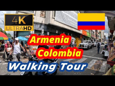 🇨🇴【4K 60fps】WALK - ARMENIA ~ Walking Tour - Colombia