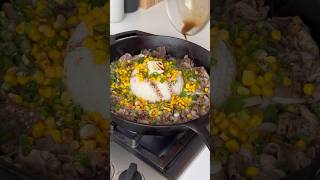 Making beef pepper rice in 10 minutes! 🌽🥩🍚