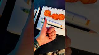 How To Draw Easy Pumpkins 🎃 #shorts