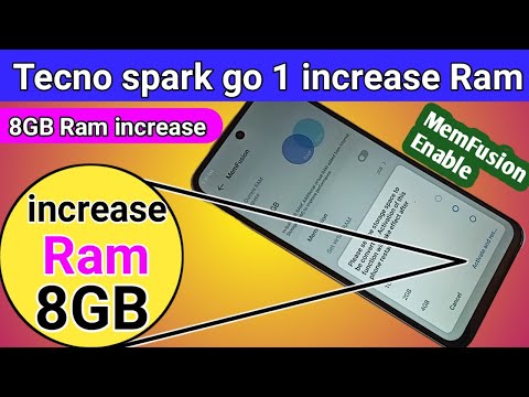 tecno spark go 1 increase Ram