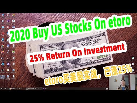 25% Return On Investment, How to buy US stocks at etoro. 怎样在网上买美股，2019美股投资回报率25%【阿云网事】#24