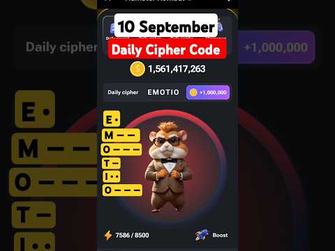 #10 September Cipher Code Hamster Kombat Today daily reward Delhi cyber code Daily Combo #shorts