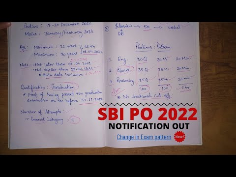 SBI PO 2022 NOTIFICATION OUT | SBI PO Changed pattern | Psychometric test