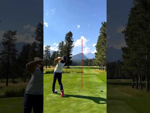 Playing Hole 7 at Banff Springs Golf Club! ⛳️