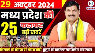 29 October  2024 Madhya Pradesh News मध्यप्रदेश समाचार। Bhopal Samachar भोपाल समाचार CM Mohan Yadav