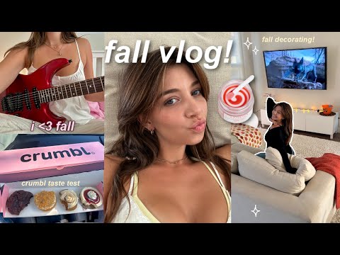 FALL VLOG 🍁 crumbl taste test, fall shopping, apartment decorating