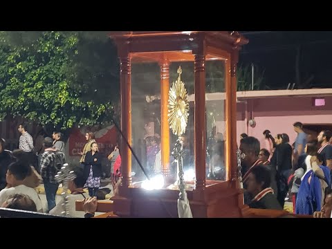 Procesión del Santísimo en La Fiesta Patronal en Honor de Cristo Rey en Alto Lucero Veracruz