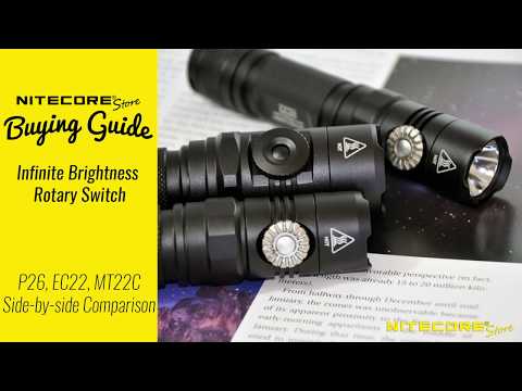 (Discontinued) NITECORE P26 EC22 MT22C Buying Guide - Brightness Rotary Switch For Total Control